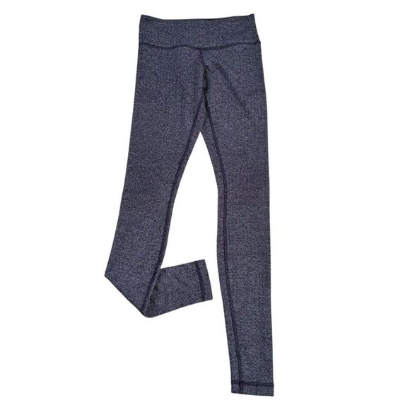 Lululemon Women's Wunder Under Black Herringbone Yoga Gym Leggings Pants Sz 4 - Picture 1 of 8